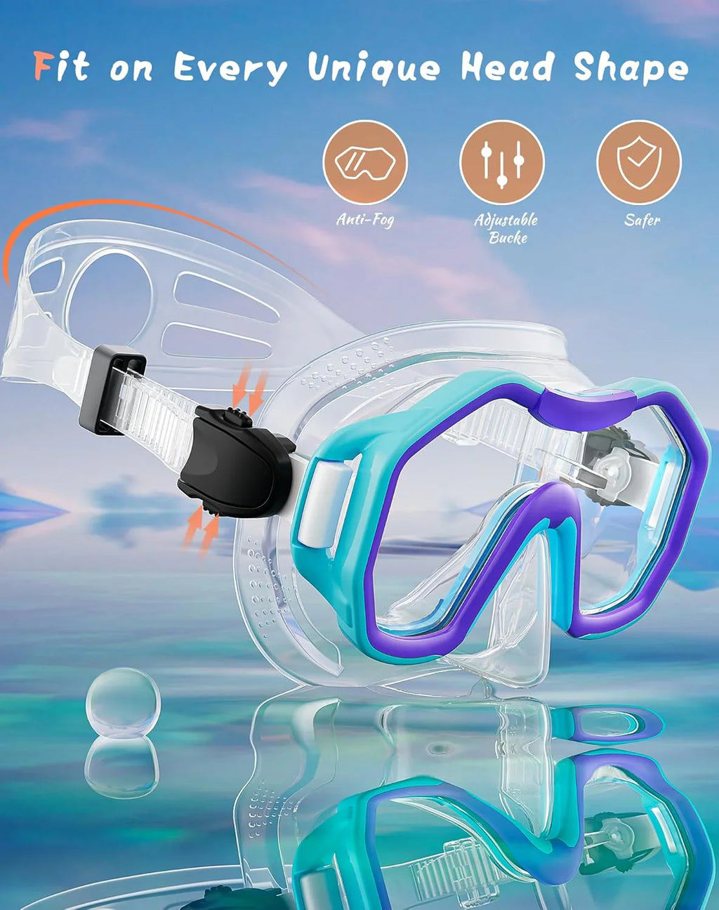 Snorkeling Gear for Adults, Dry-Top Snorkel Set, 180掳Panoramic Wide View Diving Mask Breathing Freely Snorkel Mask for Snorkeling Scuba Diving Swimming Travel