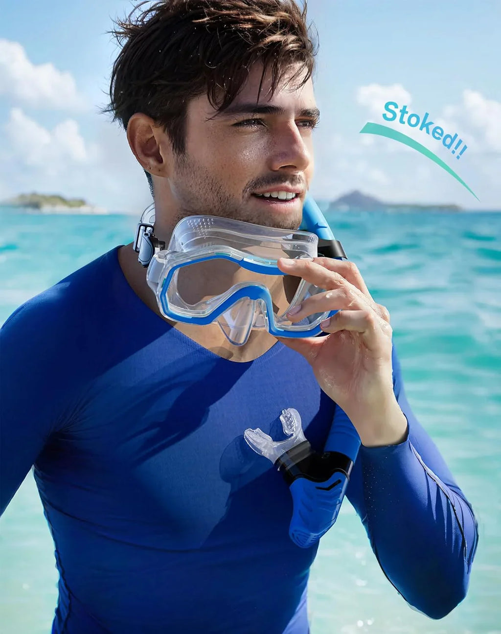 Snorkeling Gear for Adults, Dry-Top Snorkel Set, 180掳Panoramic Wide View Diving Mask Breathing Freely Snorkel Mask for Snorkeling Scuba Diving Swimming Travel