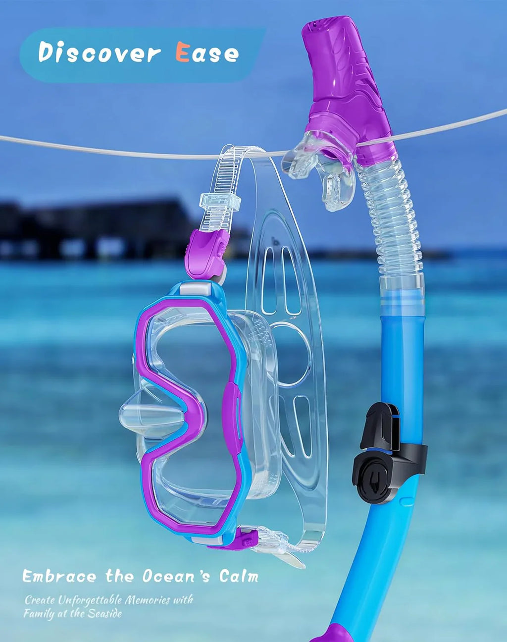 Snorkeling Gear for Adults, Dry-Top Snorkel Set, 180掳Panoramic Wide View Diving Mask Breathing Freely Snorkel Mask for Snorkeling Scuba Diving Swimming Travel