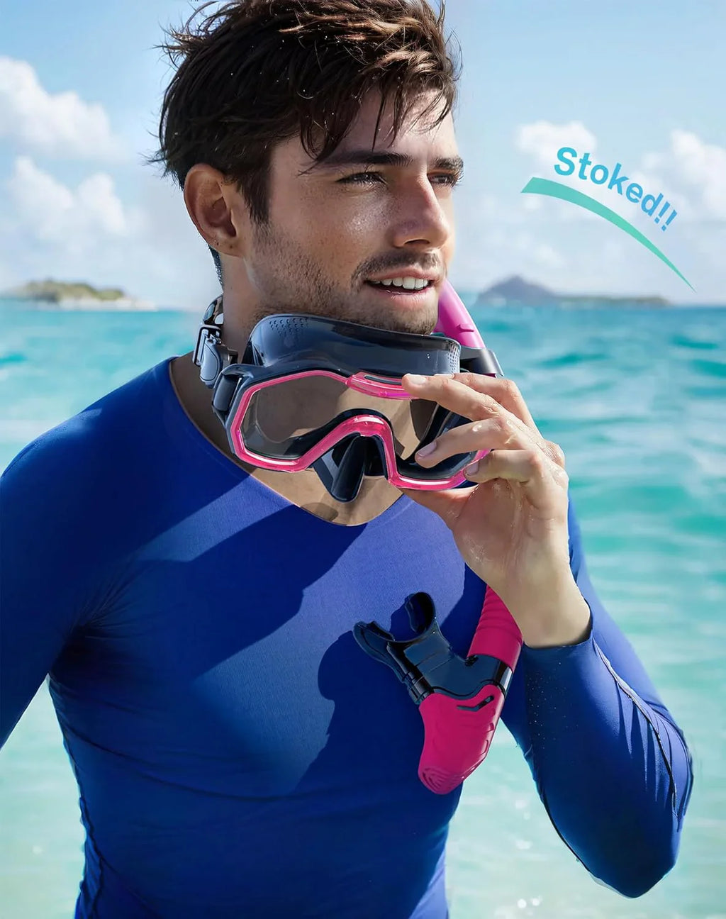 Snorkeling Gear for Adults, Dry-Top Snorkel Set, 180掳Panoramic Wide View Diving Mask Breathing Freely Snorkel Mask for Snorkeling Scuba Diving Swimming Travel