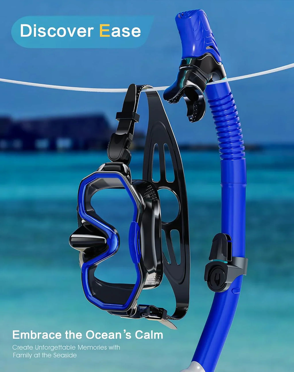Snorkeling Gear for Adults, Dry-Top Snorkel Set, 180掳Panoramic Wide View Diving Mask Breathing Freely Snorkel Mask for Snorkeling Scuba Diving Swimming Travel