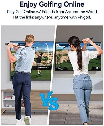 Home Golf Game Simulator: Enjoy Interactive Golf with Motion Sensor & Swing Stick for Indoor & Outdoor Fun �� 38,000+ Courses Worldwide, Compatible with Android, iOS, App & E6 Connect