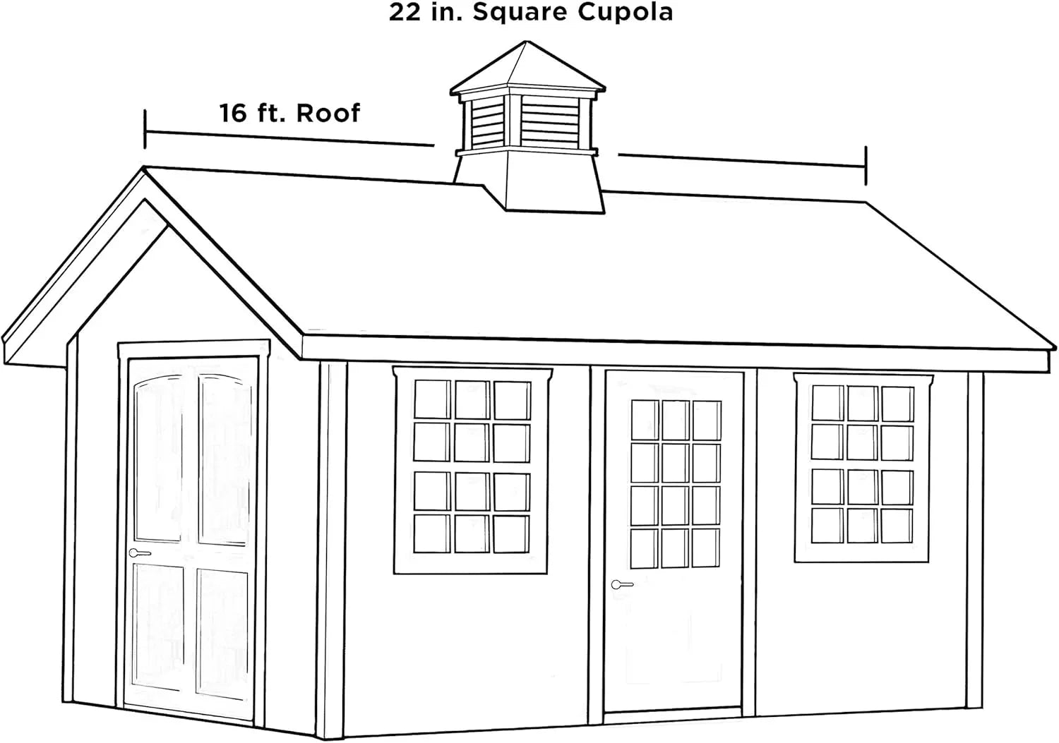 Good Directions 2126CV Coventry Vinyl Cupola, 26" square x 35" high, White