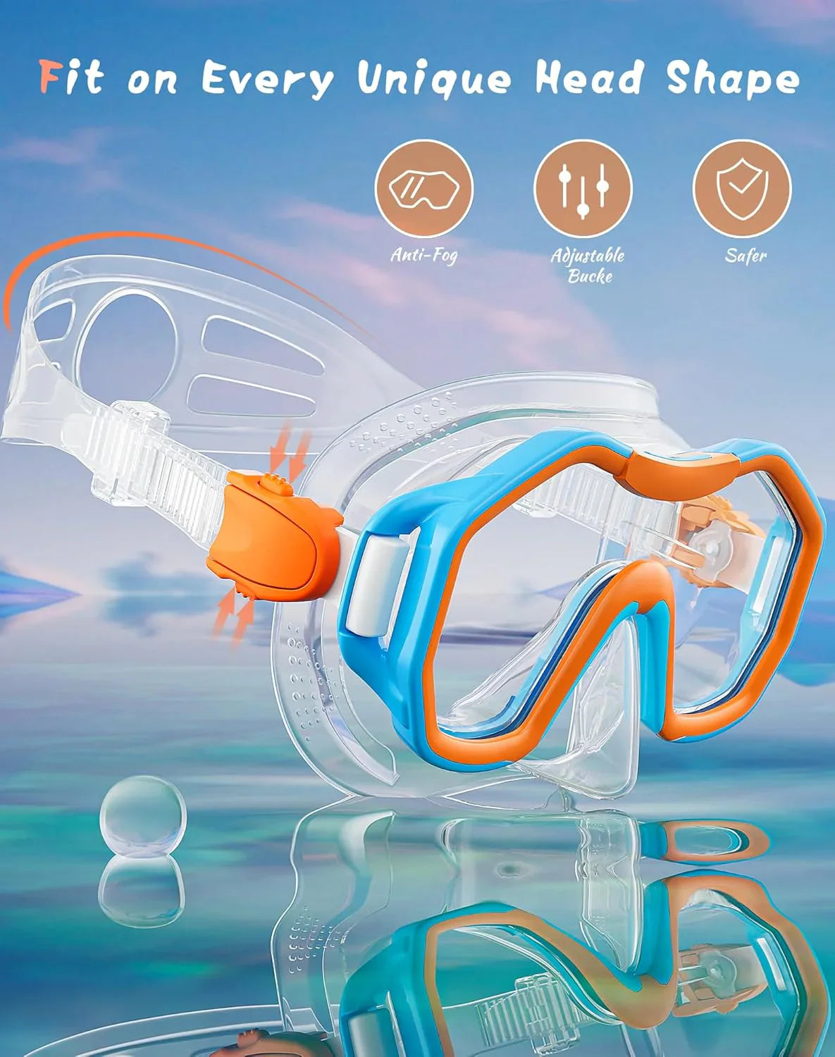 Snorkeling Gear for Adults, Dry-Top Snorkel Set, 180掳Panoramic Wide View Diving Mask Breathing Freely Snorkel Mask for Snorkeling Scuba Diving Swimming Travel