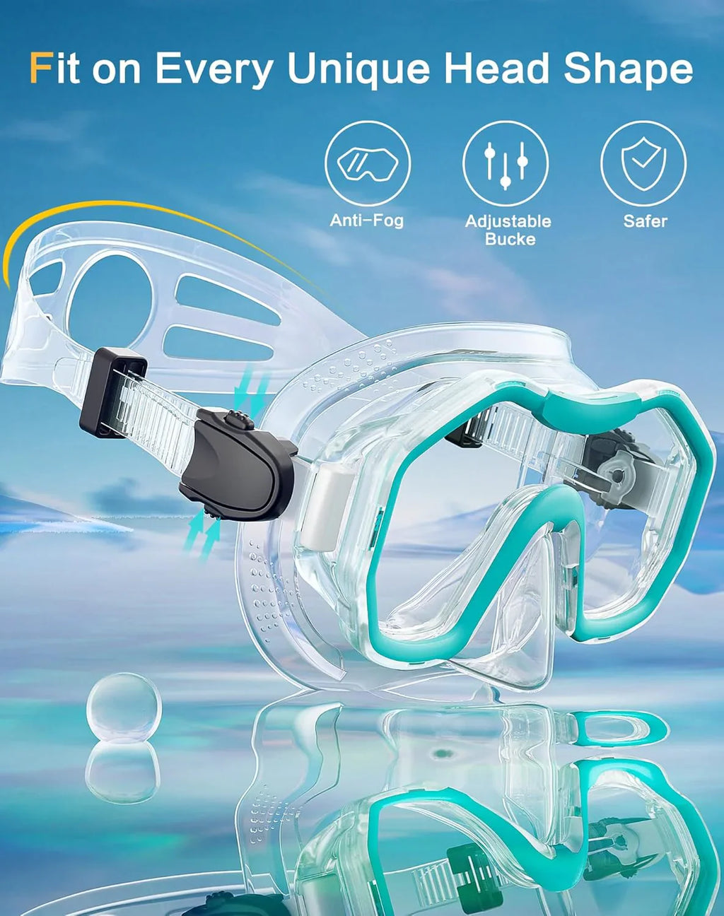 Snorkeling Gear for Adults, Dry-Top Snorkel Set, 180掳Panoramic Wide View Diving Mask Breathing Freely Snorkel Mask for Snorkeling Scuba Diving Swimming Travel