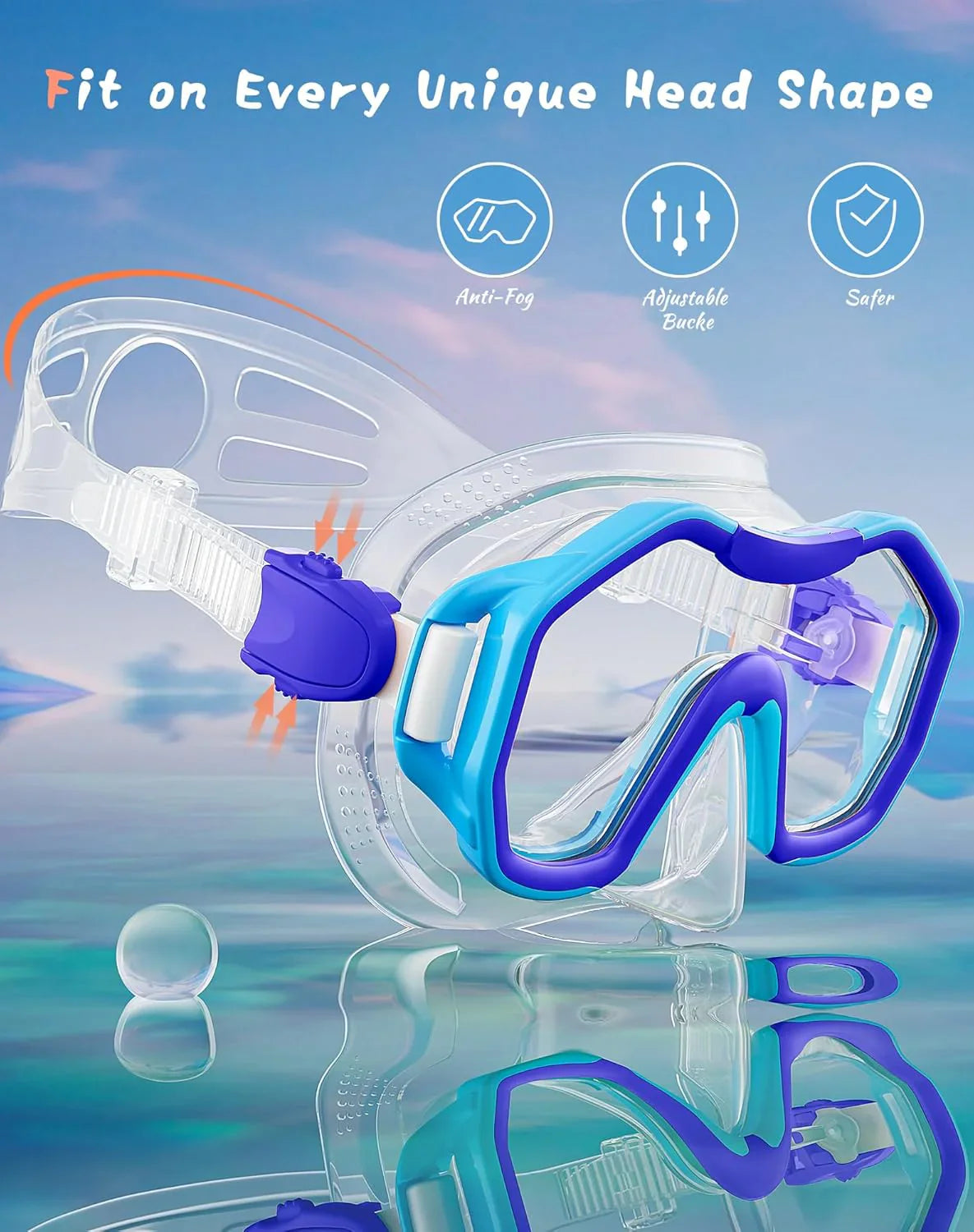 Snorkeling Gear for Adults, Dry-Top Snorkel Set, 180掳Panoramic Wide View Diving Mask Breathing Freely Snorkel Mask for Snorkeling Scuba Diving Swimming Travel