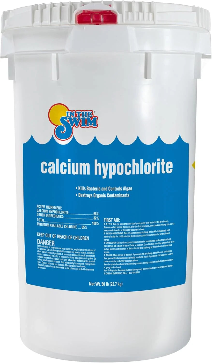 In The Swim Pool Shock 68% Cal-Hypo Granular Sanitizer for Crystal Clear Water Defends Against Bacteria, Algae, and Microorganisms