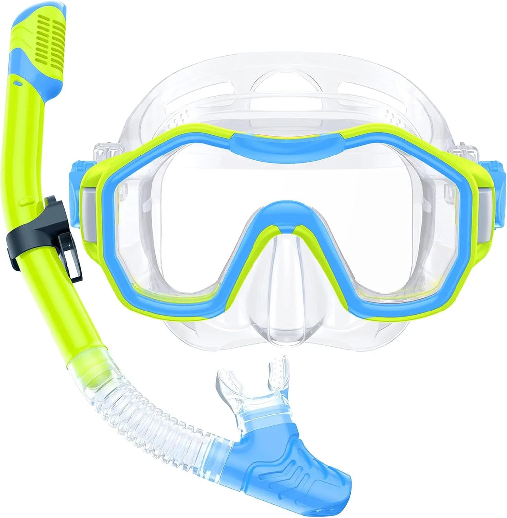 Snorkeling Gear for Adults, Dry-Top Snorkel Set, 180掳Panoramic Wide View Diving Mask Breathing Freely Snorkel Mask for Snorkeling Scuba Diving Swimming Travel