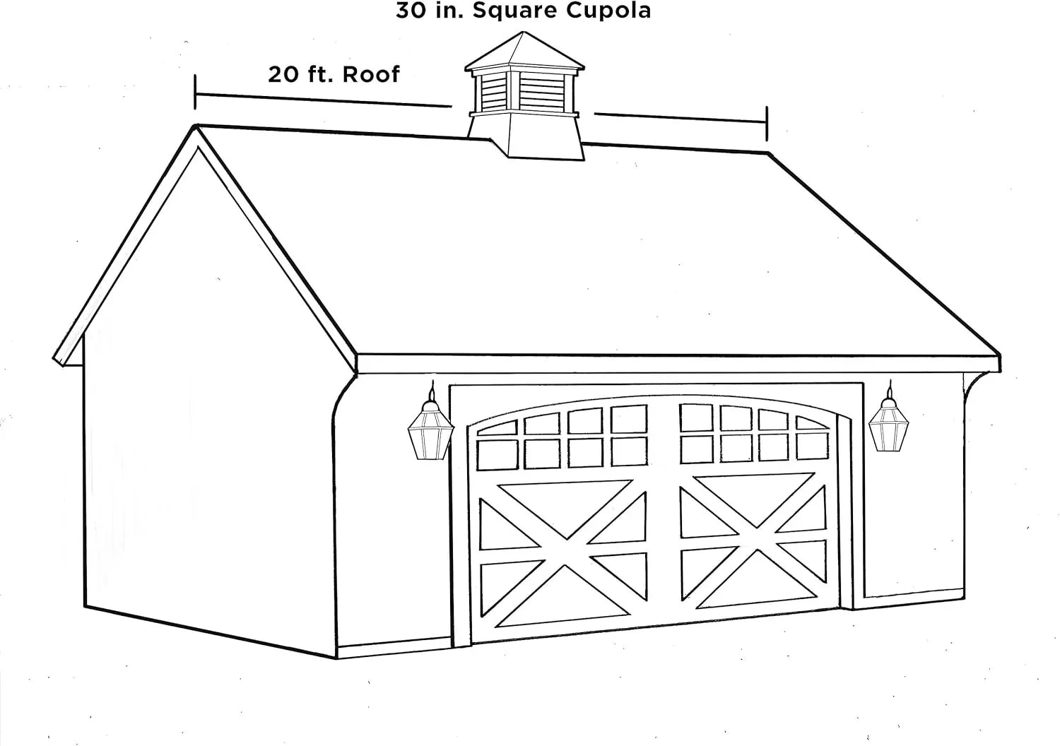 Good Directions 2126CV Coventry Vinyl Cupola, 26" square x 35" high, White